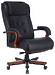 Кресло Бюрократ T-9926WALNUT/BLACK (Office chair T-9926WALNUT black leather cross metal/wood)