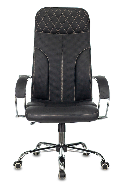 Кресло Бюрократ CH-608SL/ECO/BLACK (Office chair CH-608SL/ECO black eco.leather cross metal хром) артикул 263287Si-1 фото 4