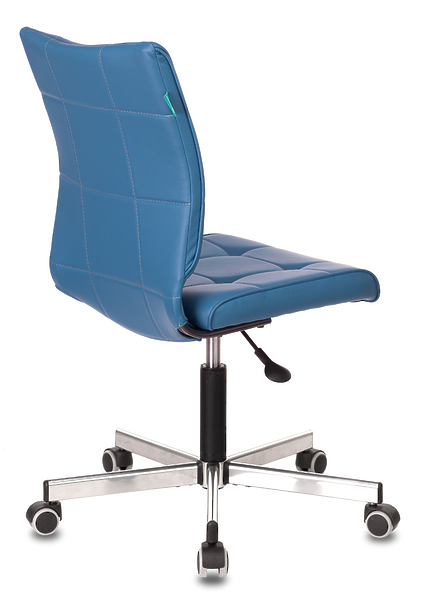 Кресло Бюрократ CH-330M/OR-03 (Office chair CH-330M blue Orion-03 eco.leather cross metal хром) артикул 263423Si-1 фото 5