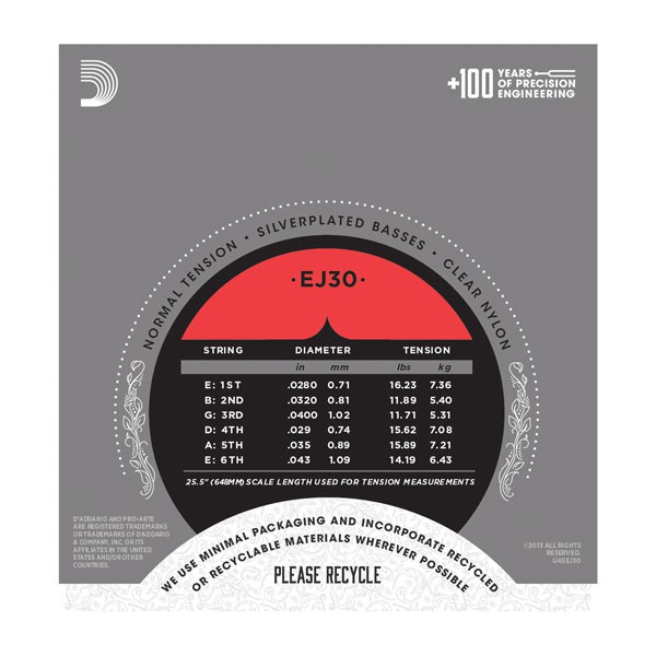 Струны D'Addario EJ30 PRO-ART? RECTIFIED TREBLES, NORMAL TENSION артикул 273672Si-1 фото 5