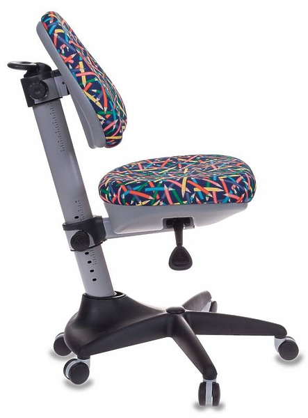 Кресло Бюрократ KD-2/G/PENCIL-BL (Children chair KD-2 blue pencils cross plastic) артикул 263510Si-1 фото 4