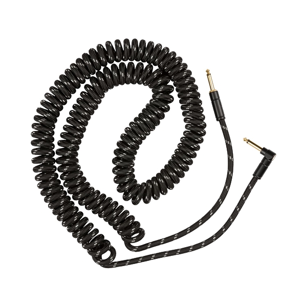 Инструментальный кабель FENDER Deluxe Coil Cable 30' Black Tweed артикул 221988Si-1