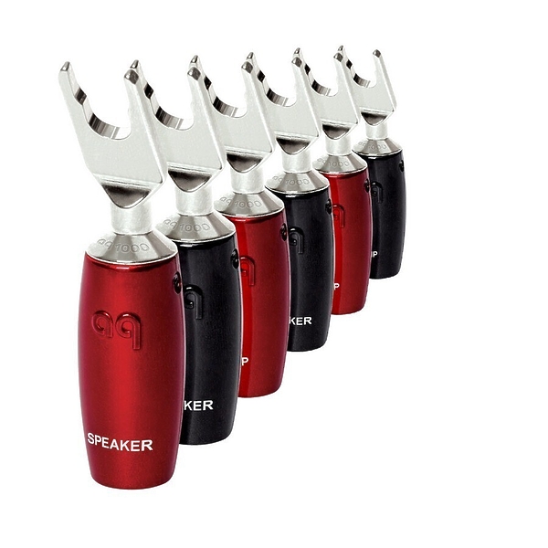 Комплект коннекторов AudioQuest SureGrip 1000 - SPADE Silver, 6 шт артикул 221202Si-1