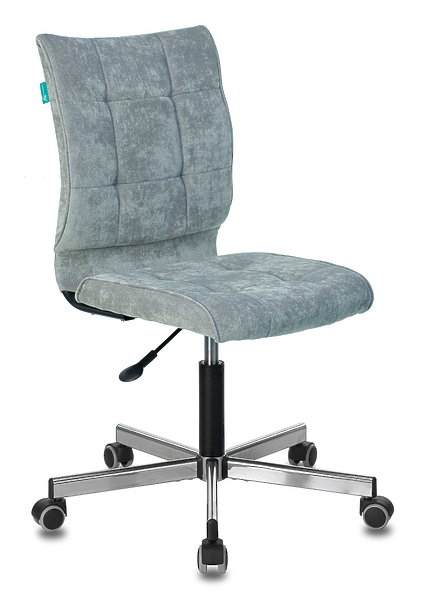 Кресло Бюрократ CH-330M/LT-28 (Office chair CH-330M grey/l.blue Light-28 cross metal хром) артикул 263397Si-1