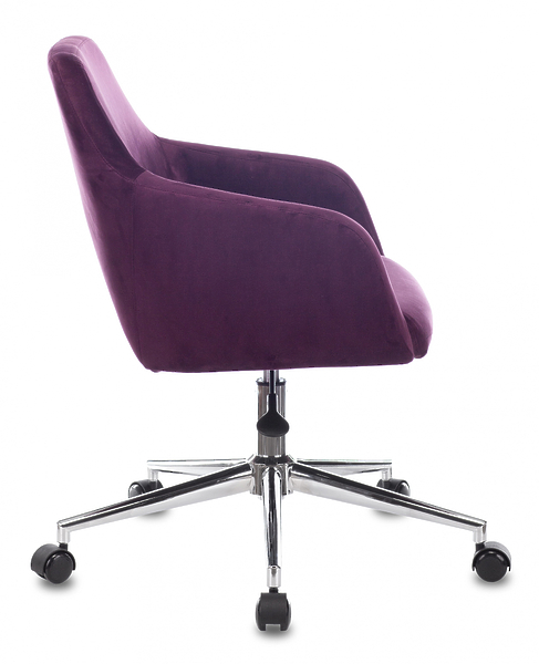 Кресло Бюрократ CH-380SL/23PLUM (Office chair CH-380SL plum Italia 23 cross metal хром) артикул 263475Si-1 фото 4