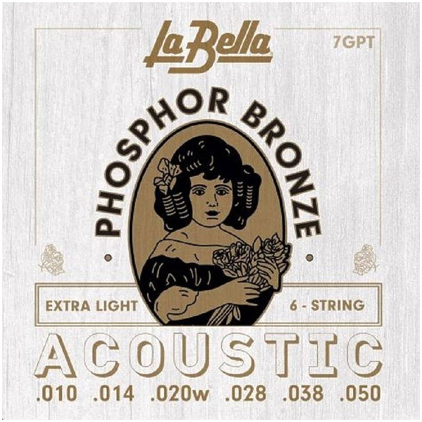 Струны для акустической гитары La Bella 7GPT артикул 291651Si-1