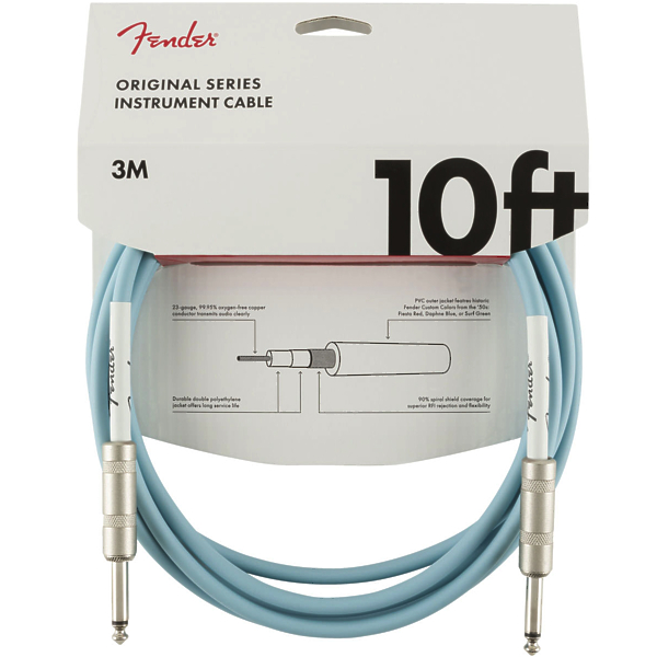 Инструментальный кабель FENDER 10' OR INST CABLE DBL артикул 221979Si-1
