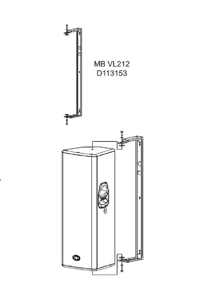 Крепление Dynacord MB-VL212 артикул 143824Si-1