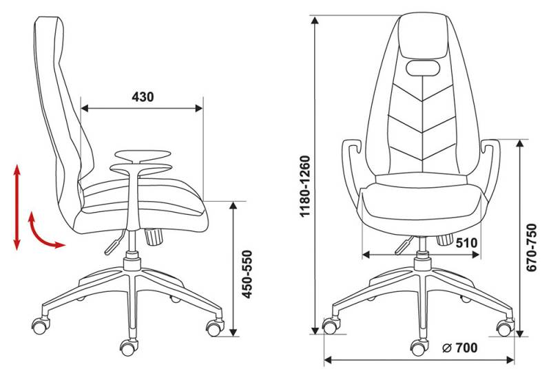 Кресло Бюрократ _ZEN/BLACK (Office chair _Zen black leather cross aluminum) артикул 263484Si-1 фото 5