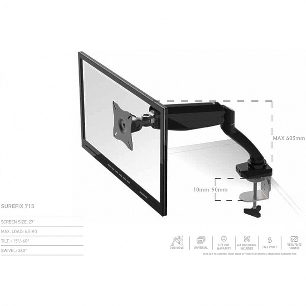 Кронштейн для телевизора Sonorous SUREFIX 715 артикул 255768Si-1 фото 4
