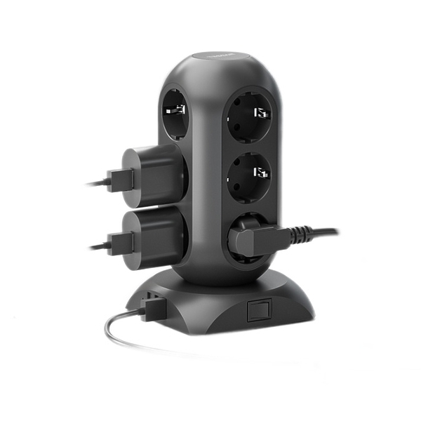 Сетевой фильтр Tessan TPS02-DE Black артикул 284901Si-1