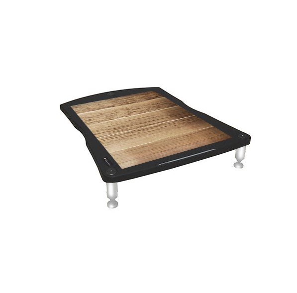 Подставка для усилителей мощности Bassocontinuo VIELLA 2.1 Walnut bottom shelf (ножки белые) артикул 286996Si-1