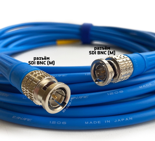 Кабель мобильный/сценический GS-PRO 12G SDI BNC-BNC (blue) 15 метров артикул 313858Si-1