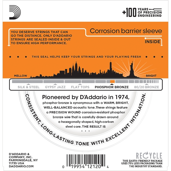 Струны для 12-струнной акустической гитары D'Addario EJ41 артикул 308073Si-1 фото 4
