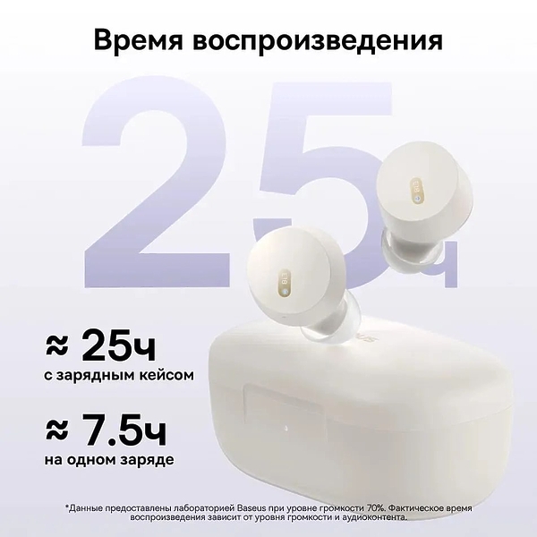 Наушники Baseus TWS Bowie E18 WT артикул 338215Si-1 фото 14