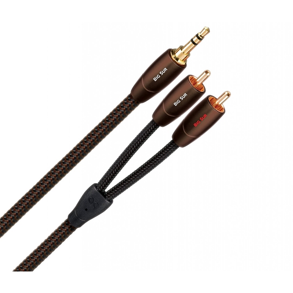 Кабель межблочный аудио AudioQuest Big Sur (3.5mm-2RCA), 1.0m артикул 117100Si-1