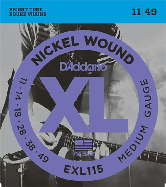 Струны D'Addario EXL115 SET ELEC GTR XL BLUES/JAZZ артикул 273655Si-1