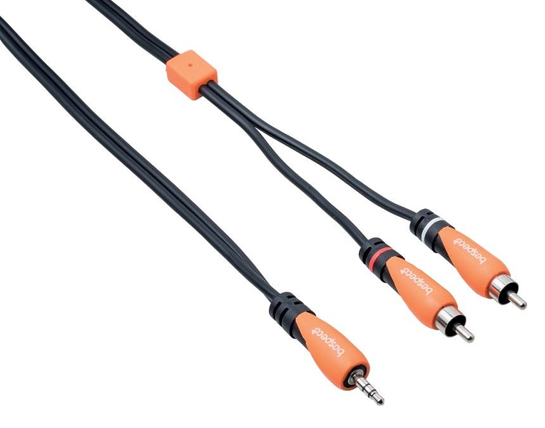 Кабель miniJack-2RCA Bespeco SLYMSR500 5 m артикул 257120Si-1