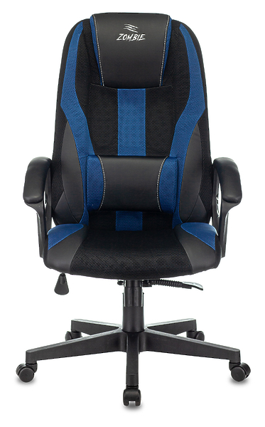 Кресло Zombie 9 BLUE (Game chair 9 black/blue textile/eco.leather cross plastic) артикул 263206Si-1 фото 4