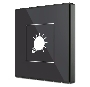 Выключатель сенсорный Zennio ZVI-SQTMD1-CUS KNX Square TMD, 1-кнопочный, 2хAI/DI, термостат, датчик температуры, LED индикация, пластиковая рамка, установка в монтажную коробку, 90х90х12 мм, произвольная графика артикул 206527Si-1