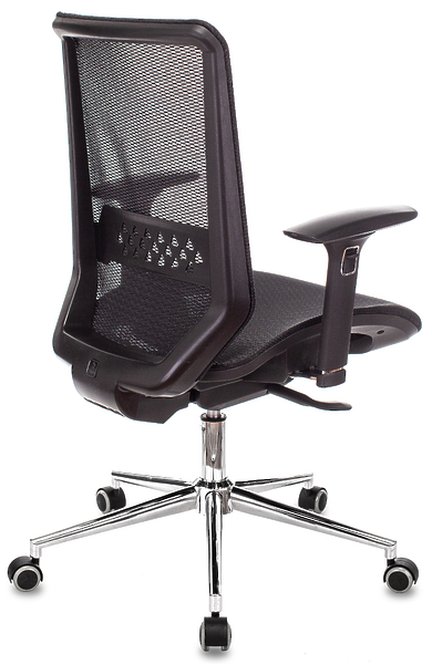 Кресло Бюрократ SIRIUS BLACK (Office chair Sirius black gauze cross metal хром) артикул 263463Si-1 фото 5