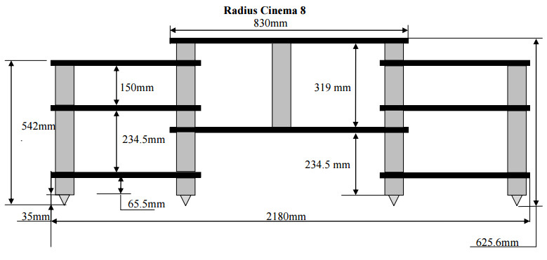 Стойка Solid Tech Cinema 8 Silver/Oak артикул 216472Si-1 фото 3
