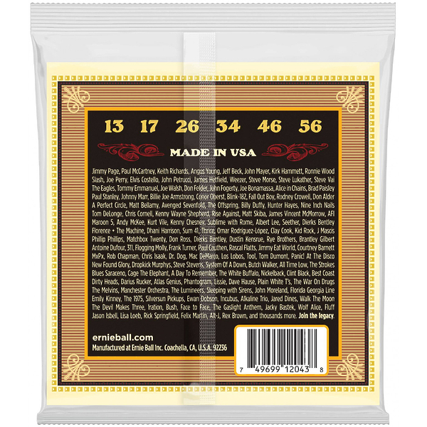 Струны для акустической гитары Ernie Ball 2043 Silk&Steel Regular 13-17-26-34-46-56 артикул 291578Si-1 фото 3