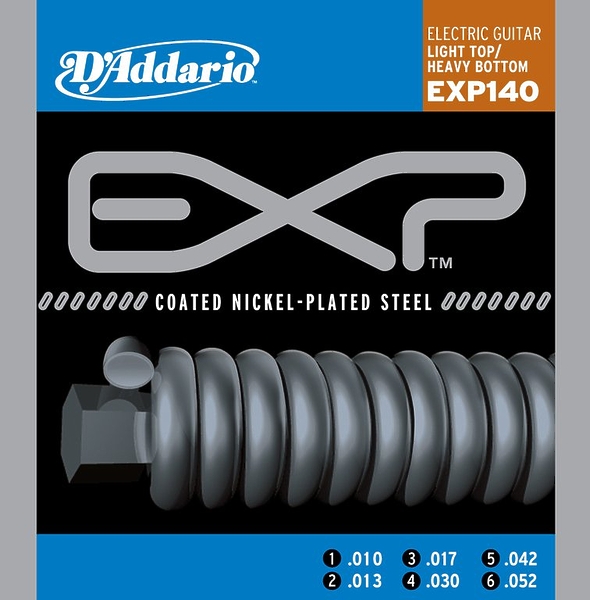 Струны D'Addario EXP140 COATED NICKEL WOUND LIGHT TOP/HEAVY BOTTOM 10-52 артикул 273646Si-1 фото 5