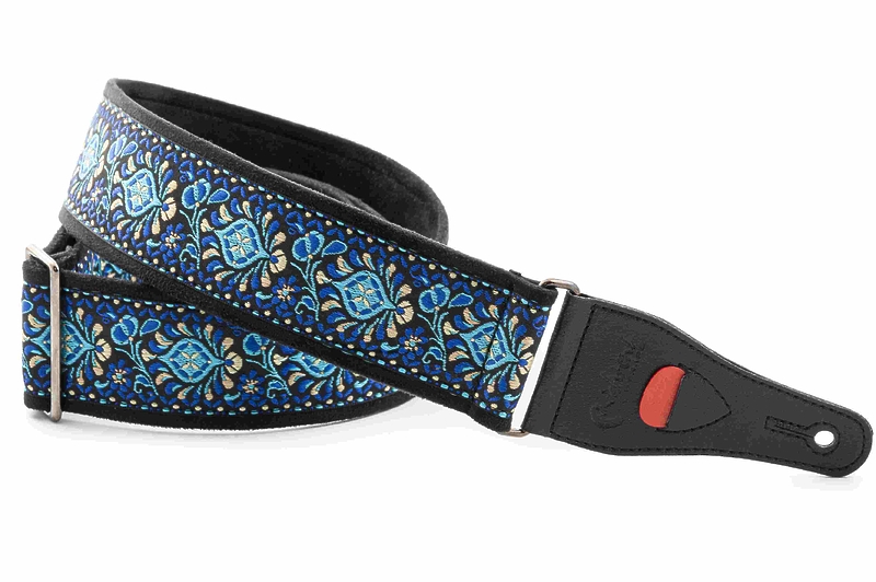 Ремень для гитары RightOn Straps Standard Plus Woodstock II Blue артикул 331667Si-1