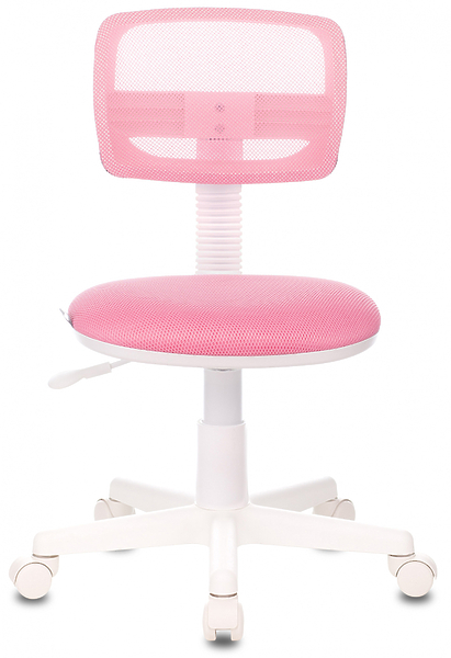 Кресло Бюрократ CH-W299/PK/TW-13A (Children chair CH-W299 pink TW-06A TW-13A mesh/fabric cross plastic plastik белый) артикул 263377Si-1 фото 3