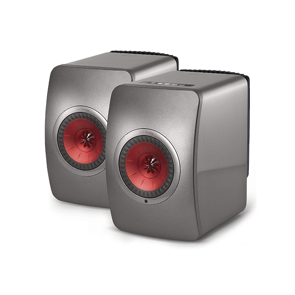 Полочная акустика KEF LS50 Wireless Titanium Grey/Red артикул 228485Si-1