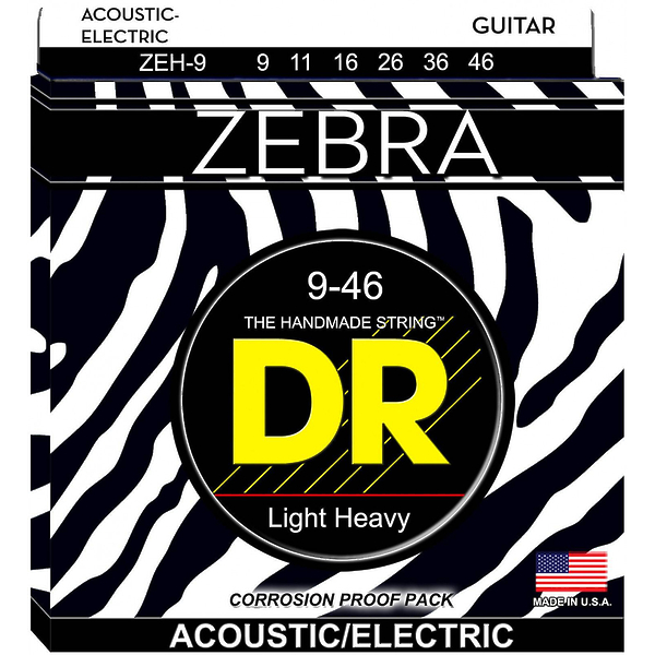 Струны для акустической гитары DR ZEH-9 Zebra артикул 291552Si-1