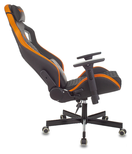 Кресло Knight OUTRIDER BO (Game chair Knight Outrider black/orange rombus eco.leather headrest cross metal) артикул 263358Si-1 фото 26