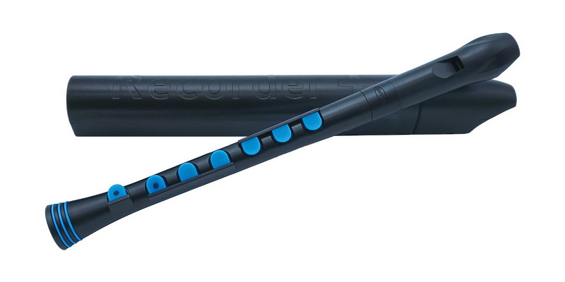 Блокфлейта сопрано NuVo Recorder+ Black/Blue немецкая система артикул 287887Si-1