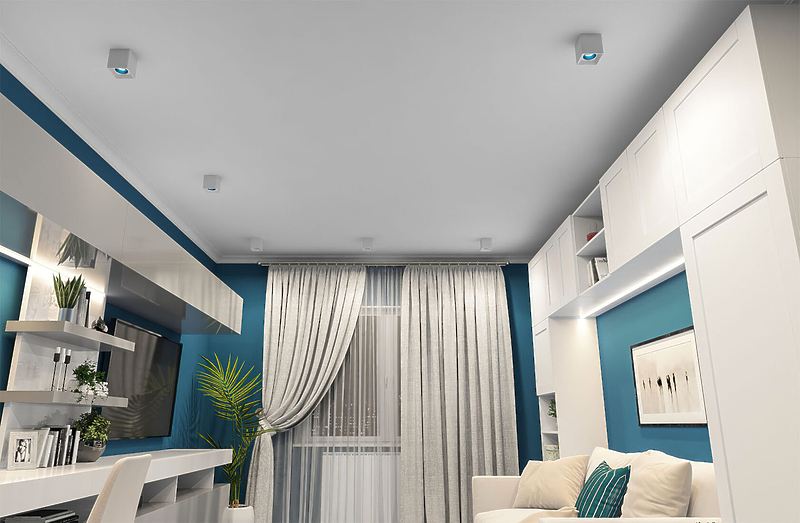 Светильник накладной Denkirs DK3080-WH+CY (White Blue) артикул 270665Si-1 фото 3