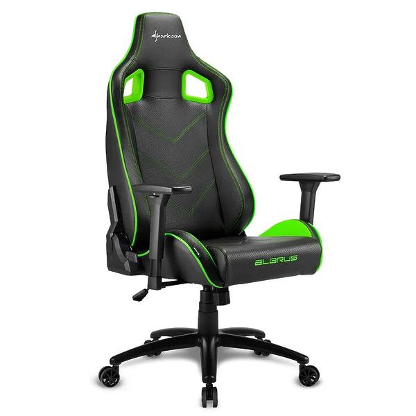 Кресло игровое Sharkoon ELBRUS 2 BK/GN артикул 269902Si-1