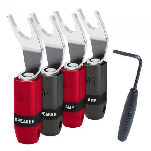 Комплект коннекторов AudioQuest SureGrip 300 - SPADE Silver, 4 шт. артикул 203350Si-1