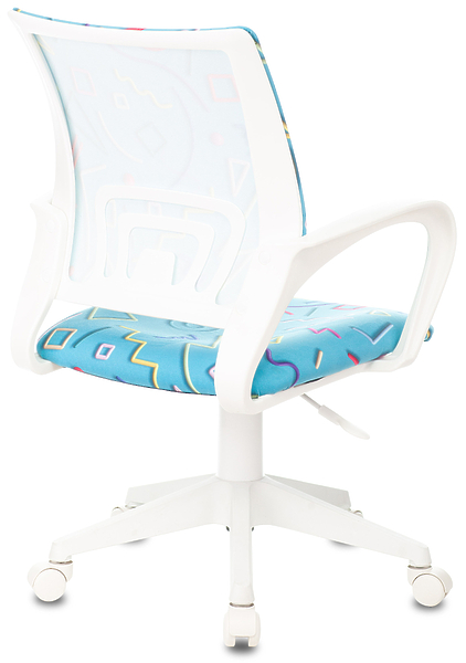 Кресло Бюрократ KD-W4/STICK-BLUE (Children chair KD-W4 blue Sticks 06 cross plastic белый plastik белый) артикул 263225Si-1 фото 5