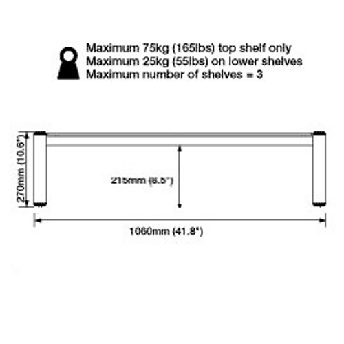 Модульная подставка Atacama Equinox 2 Shelf Base Module AV black/piano black артикул 112817FV-1 фото 5