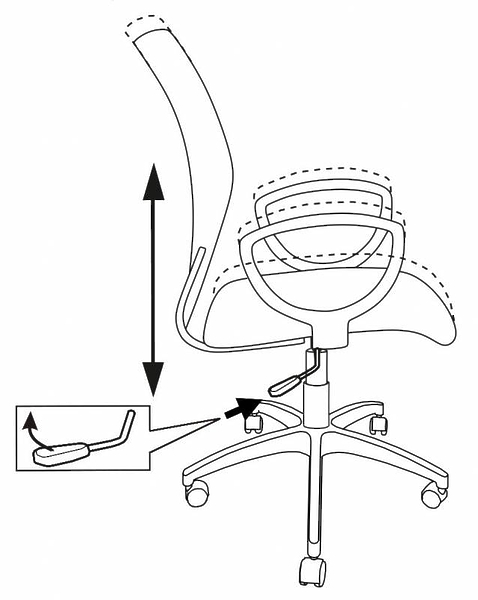 Кресло Бюрократ CH-599AXSN/TW-11 (Office chair Ch-599AXSN black TW-01 seatblack TW-11 mesh/fabric cross plastic) артикул 263195Si-1 фото 6