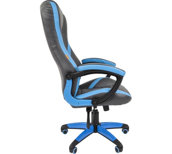 Кресло игровое Chairman game 22 00-07019436 Gray/Blue артикул 269962Si-1 фото 4