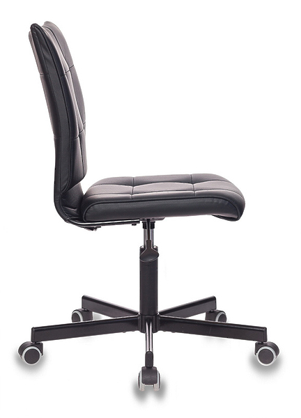 Кресло Бюрократ CH-330M/BLACK (Office chair CH-330M black Leather Black eco.leather cross metal черный) артикул 263187Si-1 фото 4