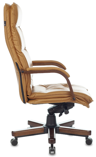 Кресло Бюрократ T-9927WALNUT/MUSTARD (Office chair T-9927WALNUT mustard leather cross metal/wood) артикул 263479Si-1 фото 9