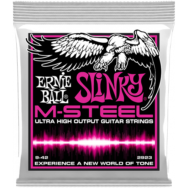 Струны для электрогитары Ernie Ball 2923 M-STEEL Super Slinky артикул 291373Si-1
