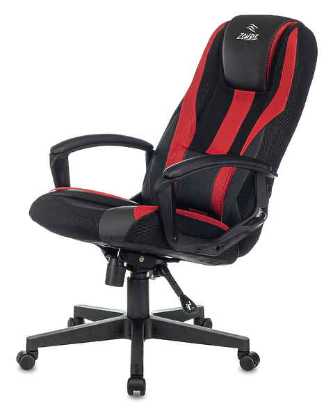 Кресло Zombie 9 RED (Game chair 9 black/red textile/eco.leather cross plastic) артикул 263355Si-1 фото 8