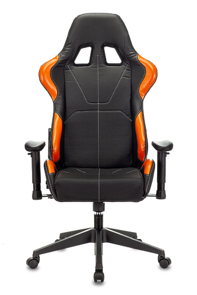 Кресло Zombie VIKING 5 AERO ORANGE (Game chair VIKING 5 AERO black/orange eco.leather headrest cross plastic) артикул 263471Si-1 фото 4