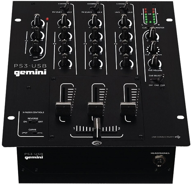 Микшер Gemini PS3-USB DJ артикул 127005Si-1