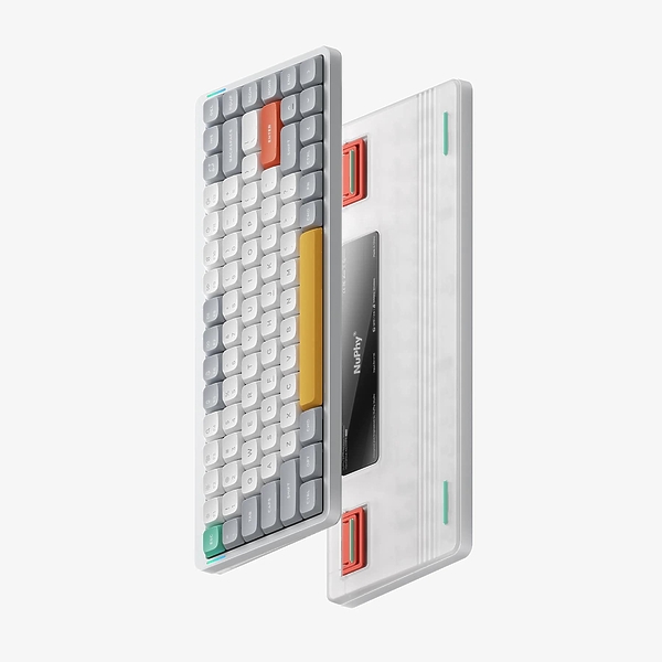 Беспроводная механическая клавиатура QMK Nuphy AIR75v2 Ionic White, RGB, Hot Swap, Blue Switch артикул 326179Si-1 фото 4