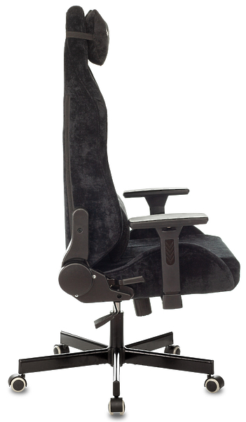 Кресло Knight N1 BLACK (Game chair Knight N1 Fabric black Light-20 headrest cross metal) артикул 263303Si-1 фото 11