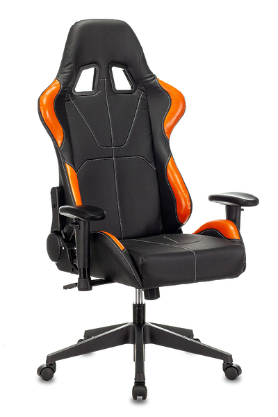 Кресло Zombie VIKING 5 AERO ORANGE (Game chair VIKING 5 AERO black/orange eco.leather headrest cross plastic) артикул 263471Si-1 фото 5